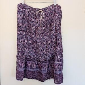 Boho Printed Vintage  Skirt L-XL